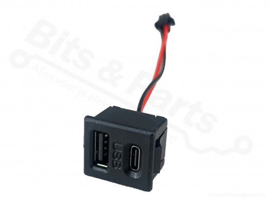 USB Chassis part Dual USB-A / USB-C female